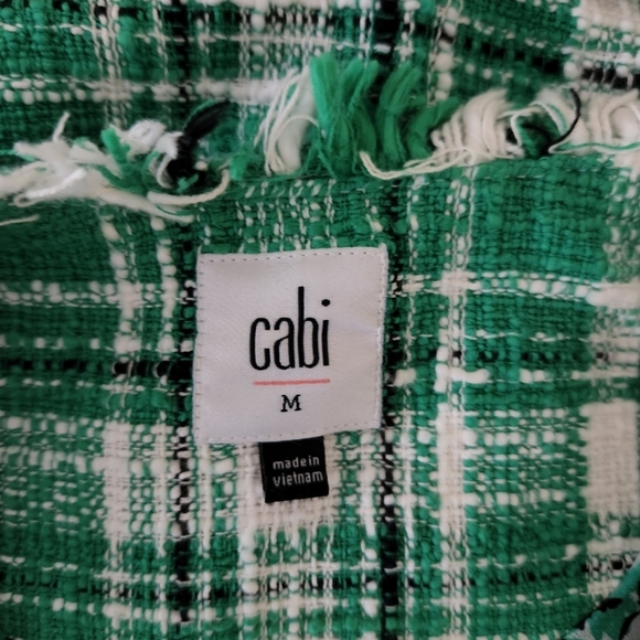 Cabi Green Plaid Tweed Jacket - M - Picture 7 of 8